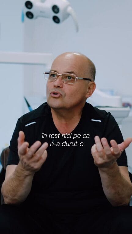 Pacient Dr. Tatu — implant dentar fără durere, mărturie cabinet București